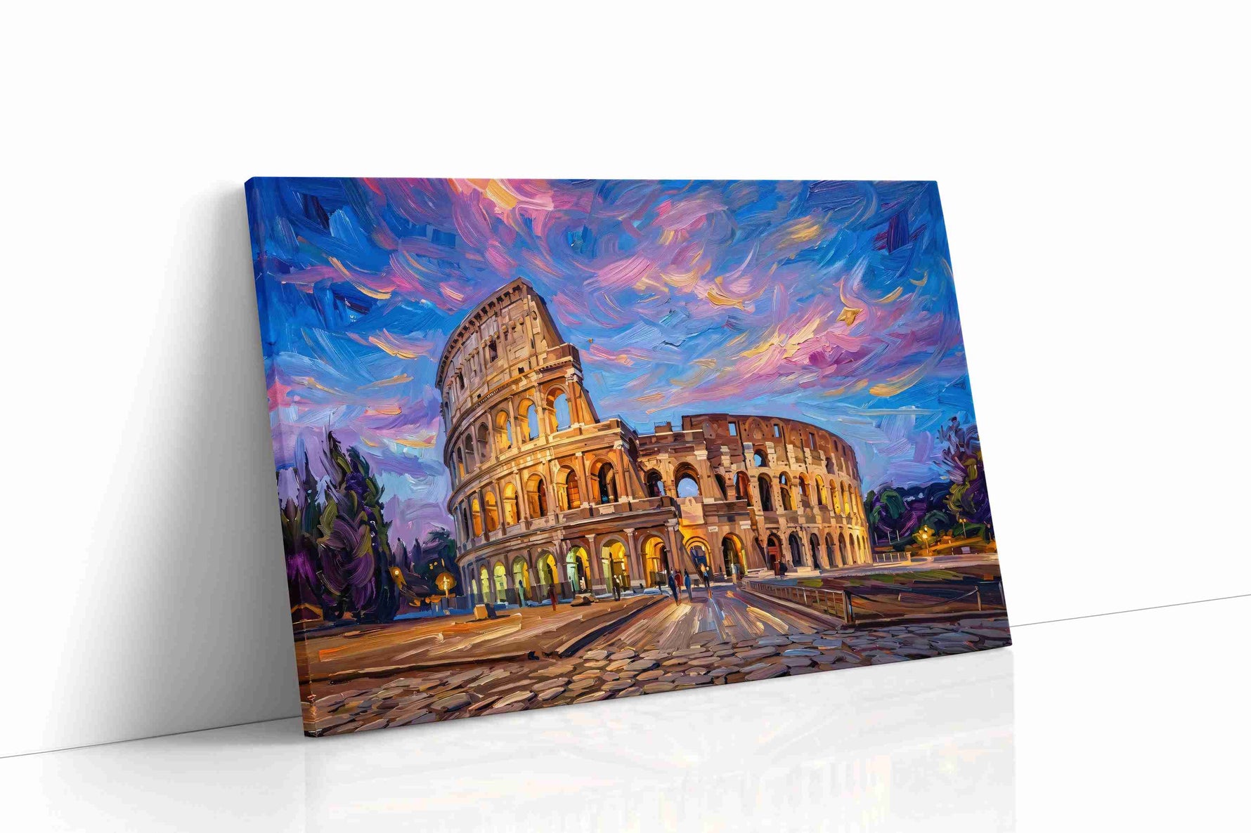 Eternal Dusk at the Colosseum urban canvas print gallery-wrapped landscape canvas studio shot