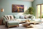 Eternal Sunset on Venetian Waters landmarks canvas print, hanging on wall