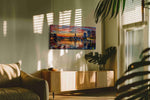 Parisian Sunset Symphony landmarks canvas print, on wall, lifestyle preview