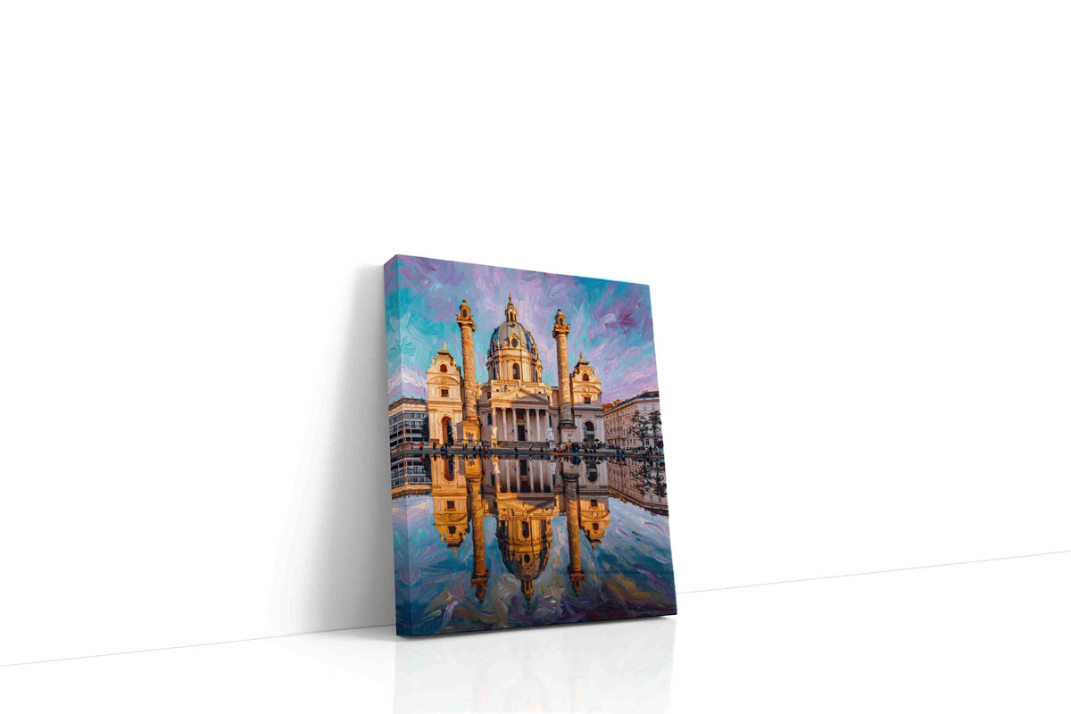 Reflections of Baroque Majesty landmarks canvas print, gallery-wrapped, ready to hang