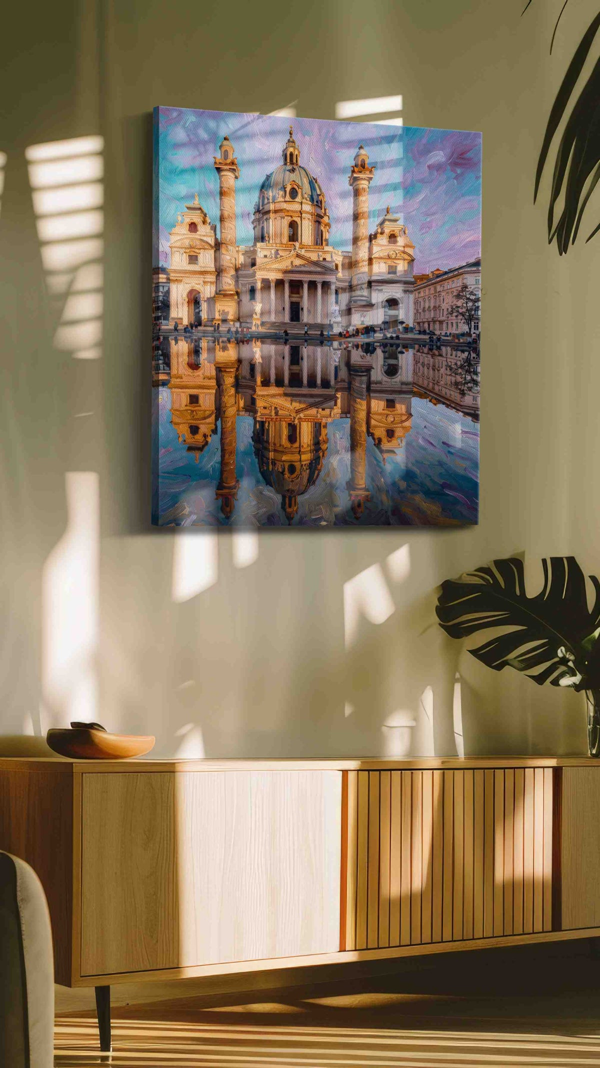 Reflections of Baroque Majesty landmarks canvas print, hanging on wall