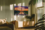 Reflections of Unity landmarks canvas print in a contemporary interior mockup