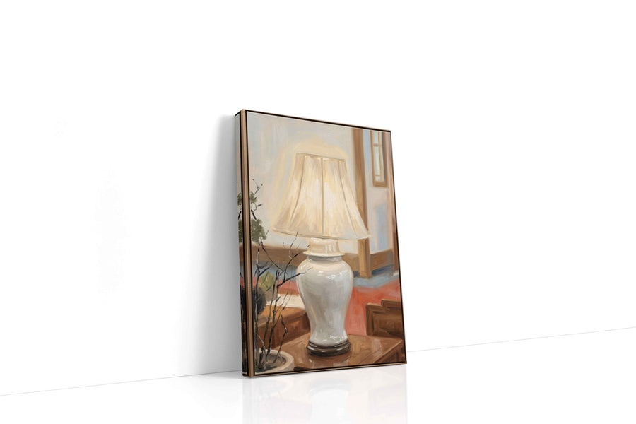 Illuminated Stillness minimalist canvas print gallery-wrapped portrait canvas studio shot