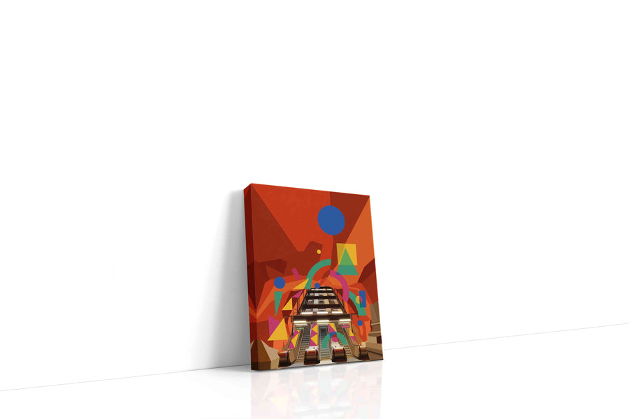 Chromatic Ascent modern canvas print, gallery-wrapped, ready to hang