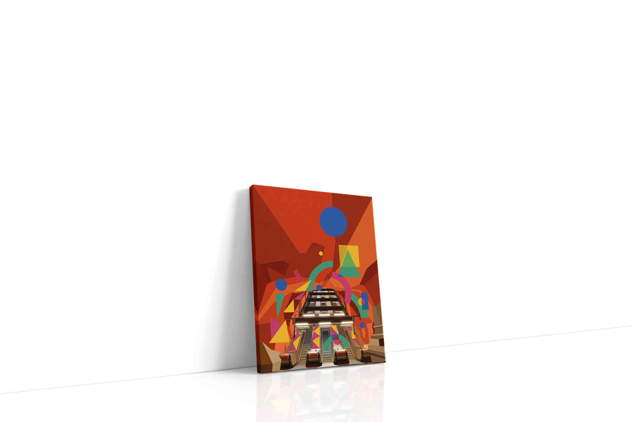 Chromatic Ascent modern canvas print gallery-wrapped portrait canvas studio shot