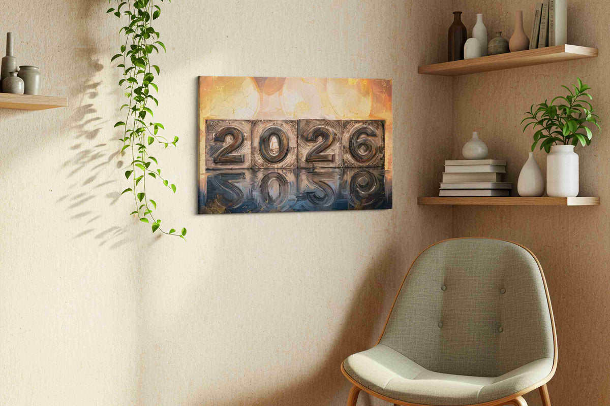 Echoes of Tomorrow - Typography, Typography Wall Art, Word Art Canvas Print, Quote Decor