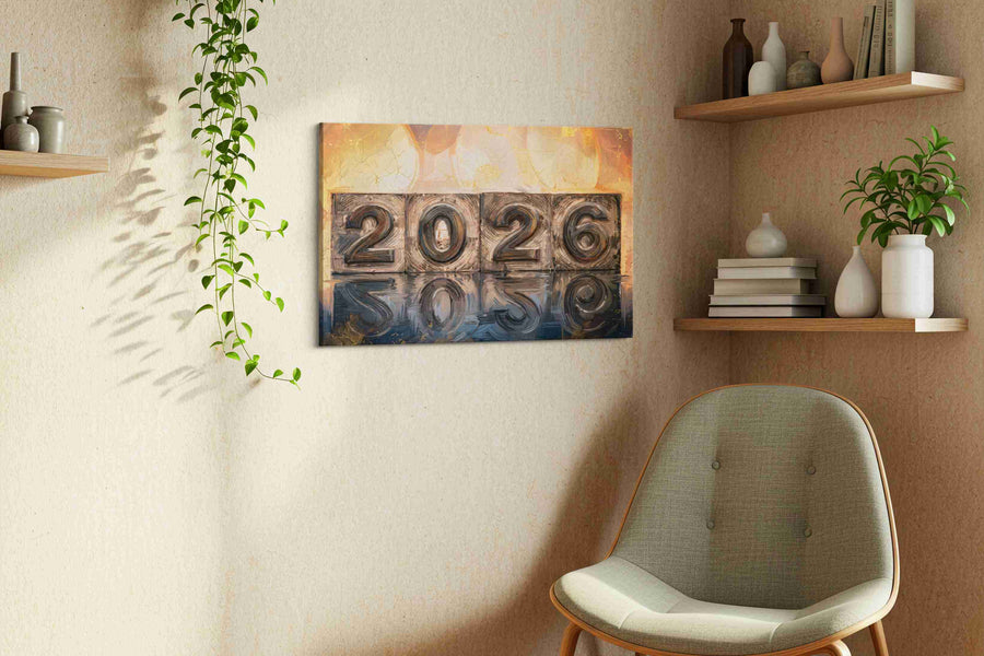 Echoes of Tomorrow - Typography, Typography Wall Art, Word Art Canvas Print, Quote Decor