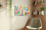 Colorful Manifestation of Discipline motivational canvas print, hanging on wall — view 2