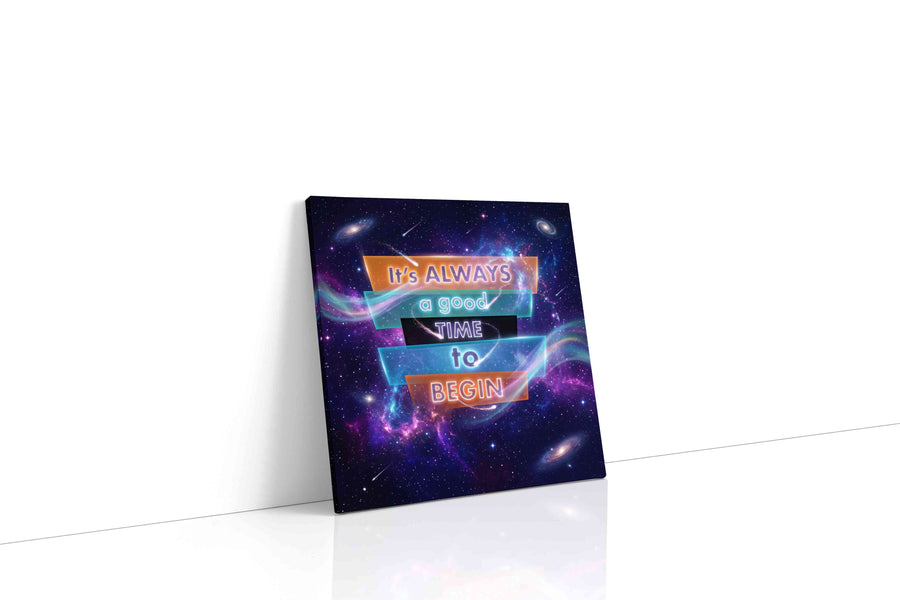 Cosmic Motivation motivational canvas print, gallery-wrapped, ready to hang