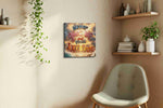 Dreams Amidst the Storm motivational canvas print styled in a living room