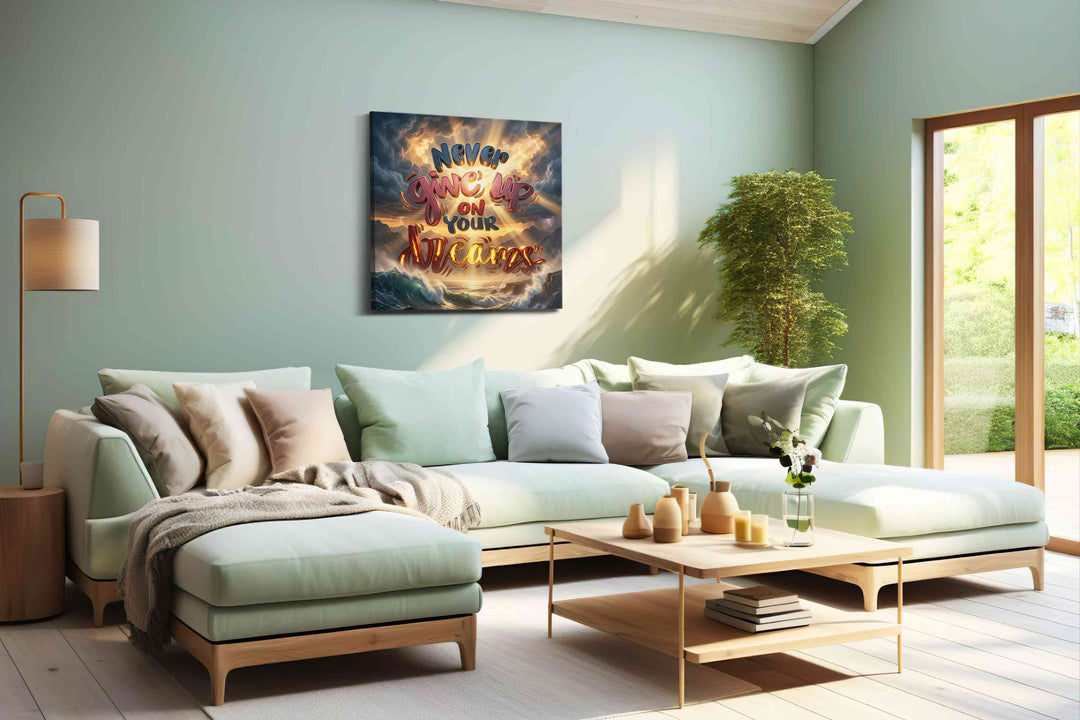 Dreams Amidst the Storm - Motivational Wall Art, Inspirational Canvas Print, Office Decor