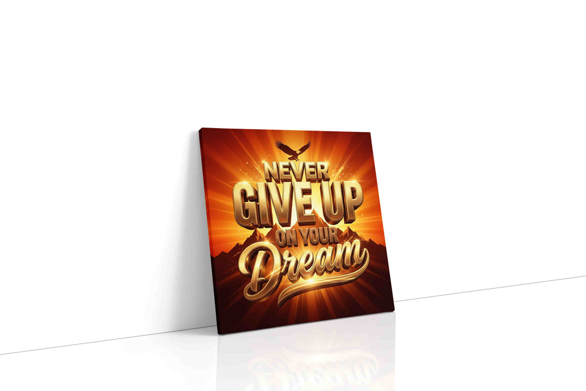 Dreams Take Flight motivational canvas print gallery-wrapped square canvas studio shot