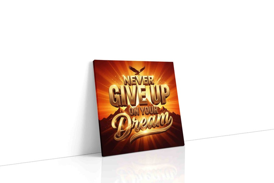 Dreams Take Flight motivational canvas print gallery-wrapped square canvas studio shot