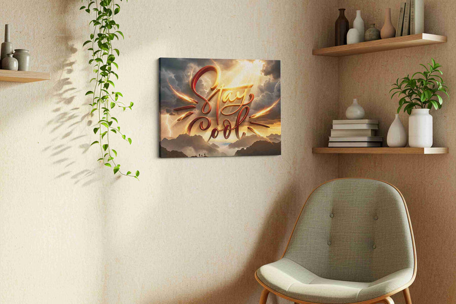 Luminous Reminders motivational canvas print, displayed in a living room