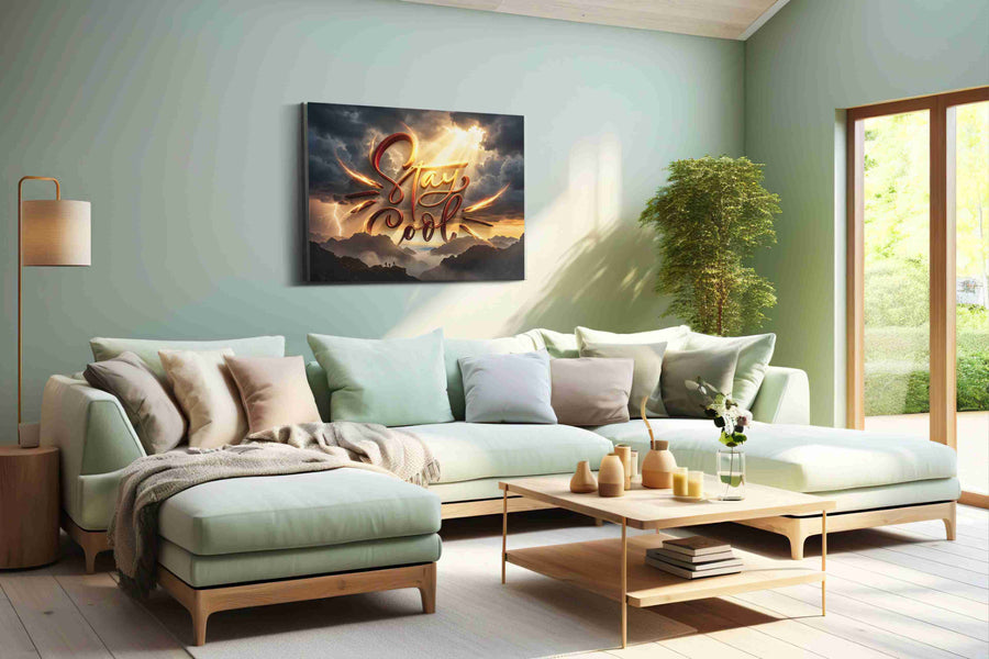 Luminous Reminders motivational canvas print, hanging on wall