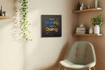 Momentum of Ambition motivational canvas print, displayed in a living room