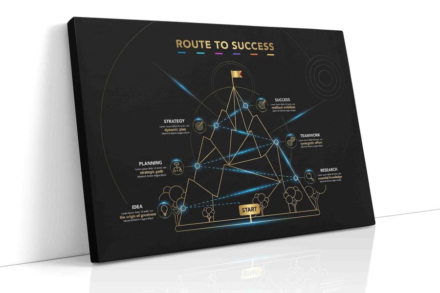 Pinnacle of Progress motivational canvas print, gallery-wrapped, ready to hang