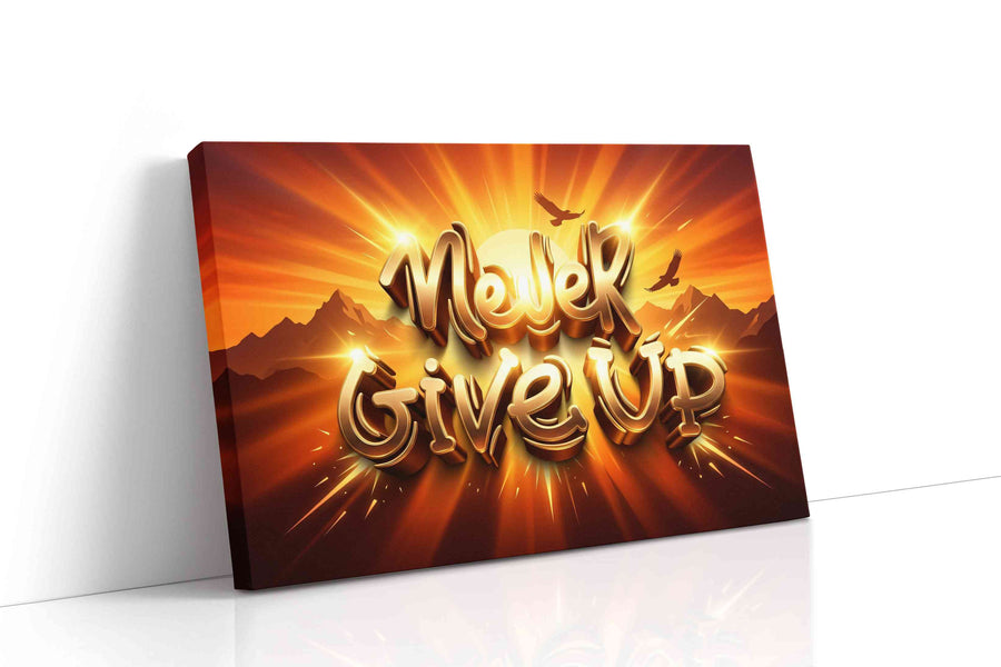 Radiant Resolve Sunrise motivational canvas print gallery-wrapped landscape canvas studio shot