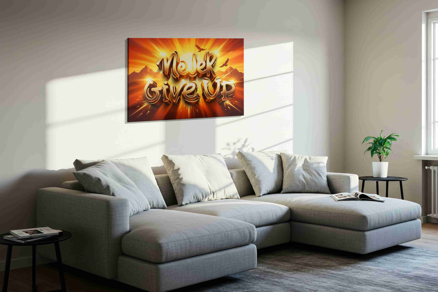 Radiant Resolve Sunrise - Motivational Wall Art, Inspirational Canvas Print, Office Decor