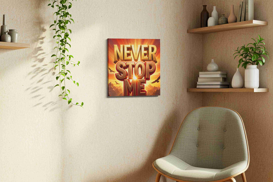 Rise of the Unyielding Spirit motivational canvas print, hanging on wall — view 3
