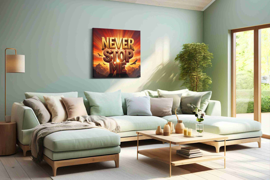 Rise of the Unyielding Spirit motivational canvas print, hanging on wall