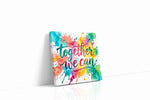 Vibrant Unity motivational canvas print gallery-wrapped square canvas studio shot