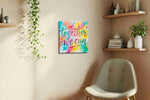 Vibrant Unity motivational canvas print in a living room scene