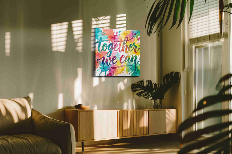 Vibrant Unity - Motivational Wall Art, Inspirational Canvas Print, Office Decor