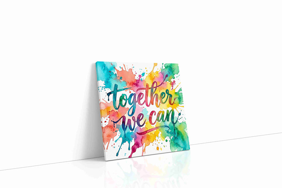 Vibrant Unity motivational canvas print, gallery-wrapped, ready to hang