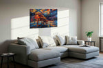 Harmonies of Light music canvas print in a living room scene