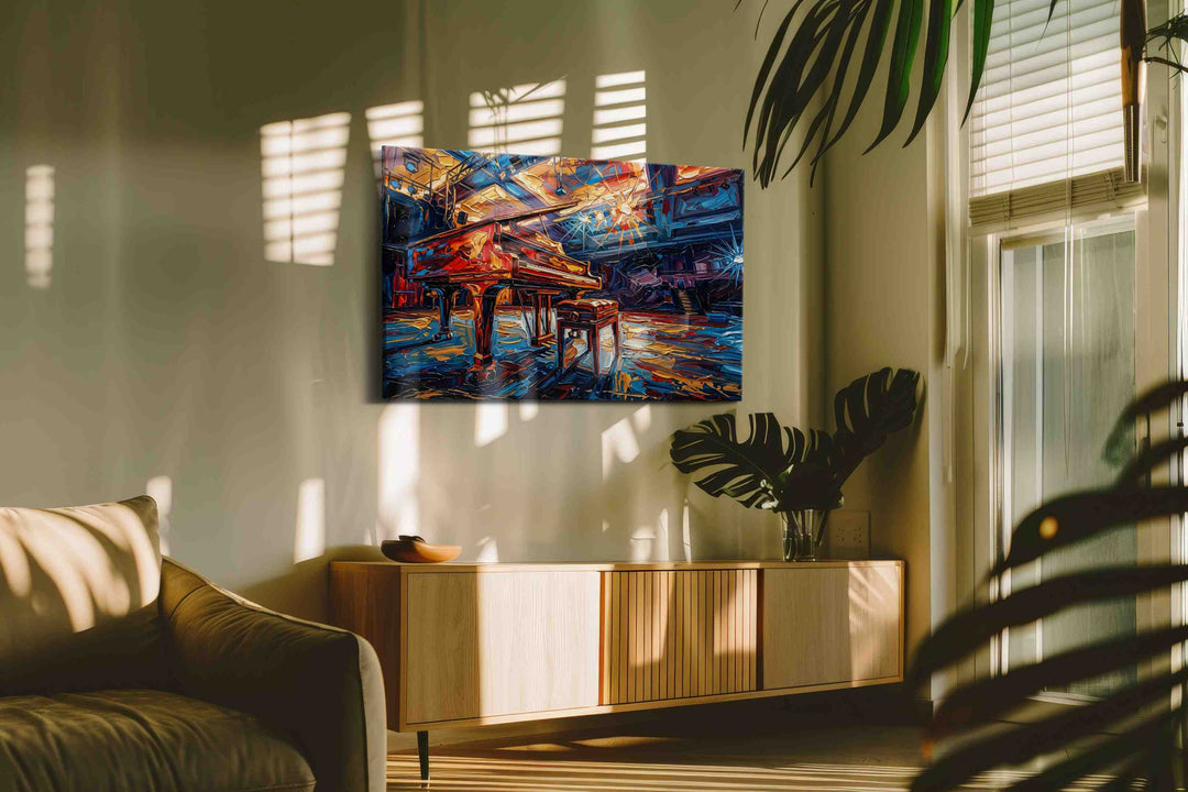 Harmonies of Light - Music Wall Art, Musical Canvas Print, Music Room Decor