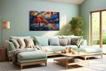 Harmonies of Light music canvas print, hanging on wall