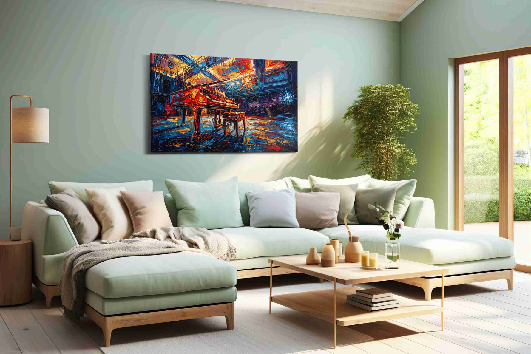 Harmonies of Light music canvas print, hanging on wall