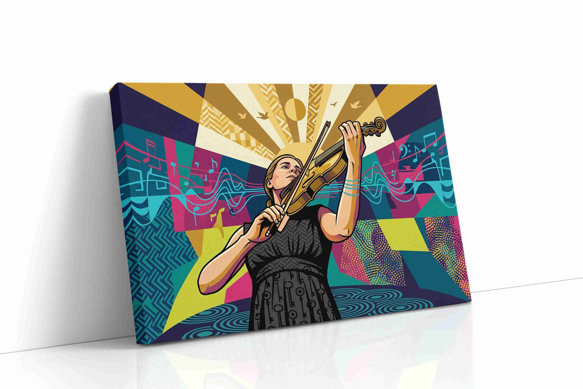 Symphonic Sunrise music canvas print gallery-wrapped landscape canvas studio shot