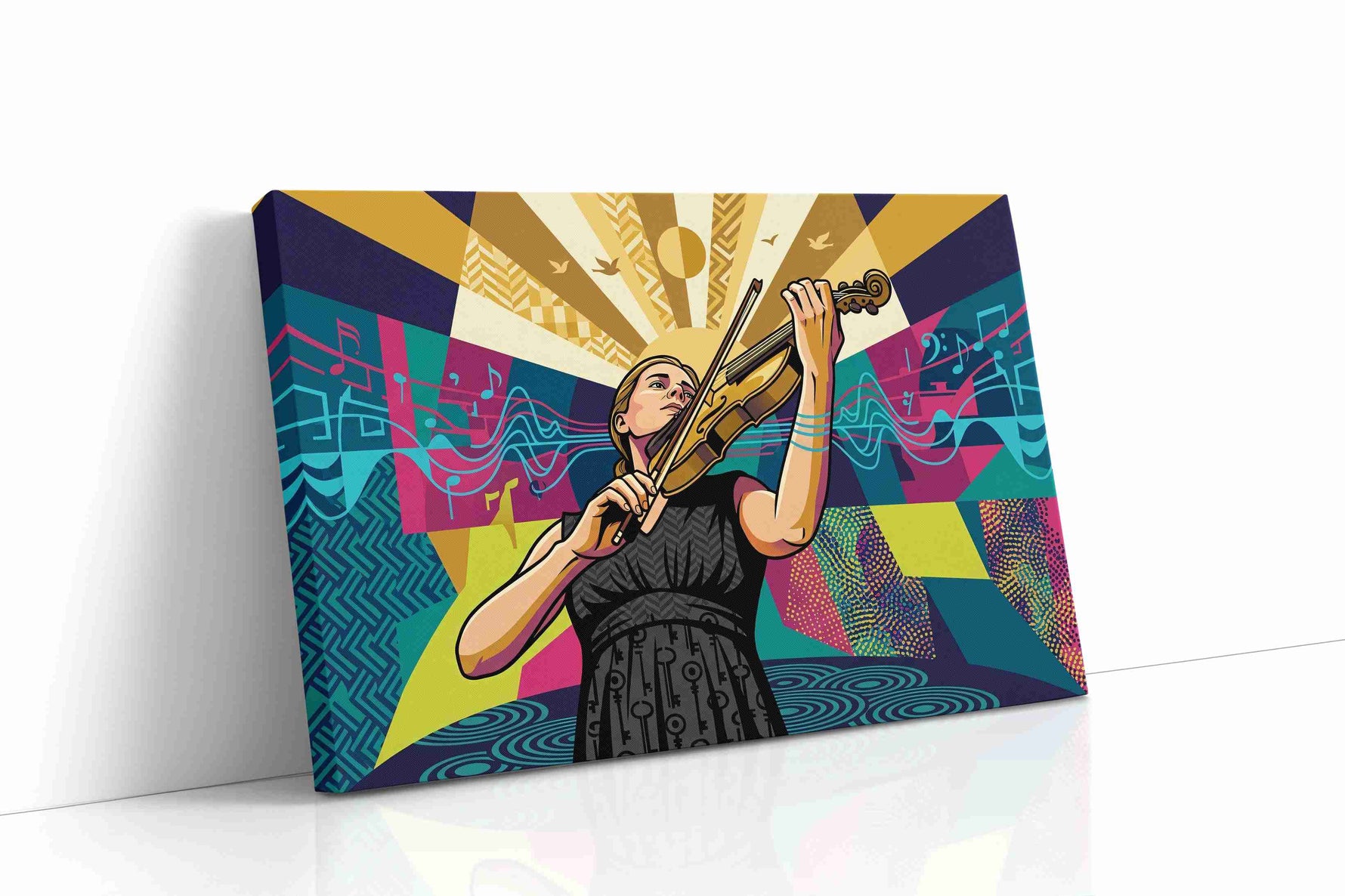 Symphonic Sunrise music canvas print gallery-wrapped landscape canvas studio shot
