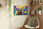 Symphonic Sunrise music canvas print, displayed in a living room