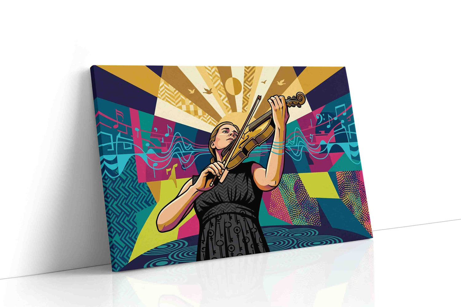 Symphonic Sunrise music canvas print, gallery-wrapped, ready to hang