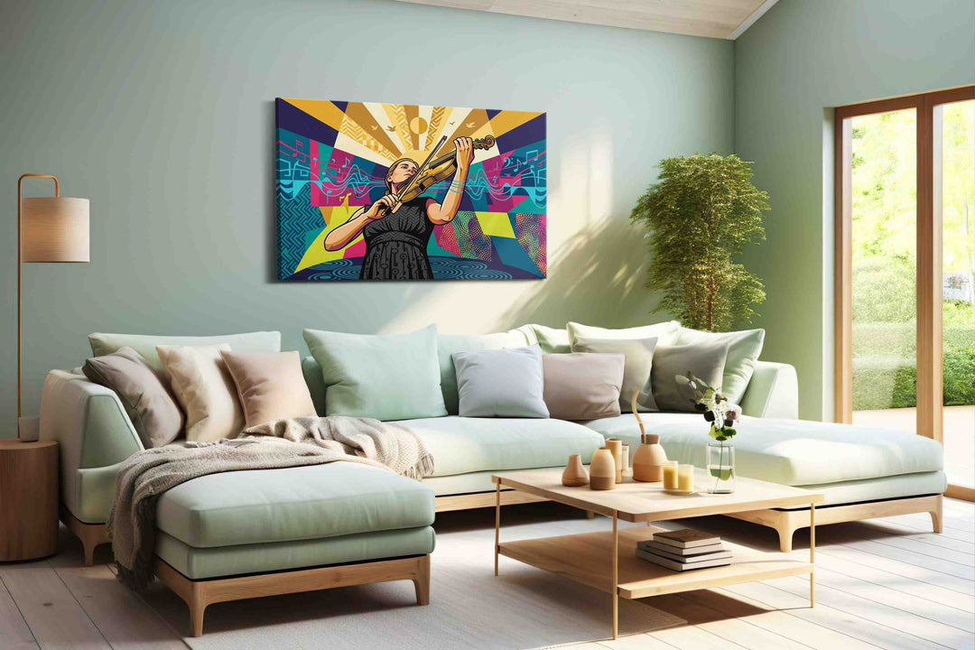 Symphonic Sunrise - Music Wall Art, Musical Canvas Print, Music Room Decor