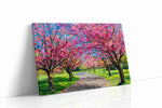 Blossoming Pathway of Tranquility spring canvas print gallery-wrapped canvas studio shot