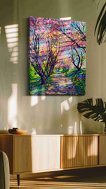 Blossoms of Joy nature canvas print, on wall, lifestyle preview