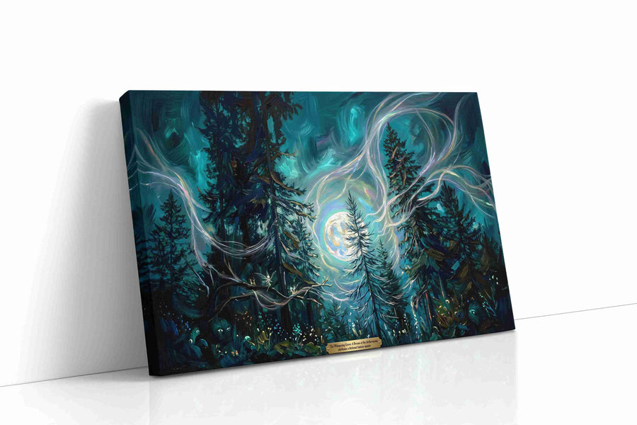 Enchanted Forest Glow fantasy canvas print, gallery-wrapped, ready to hang
