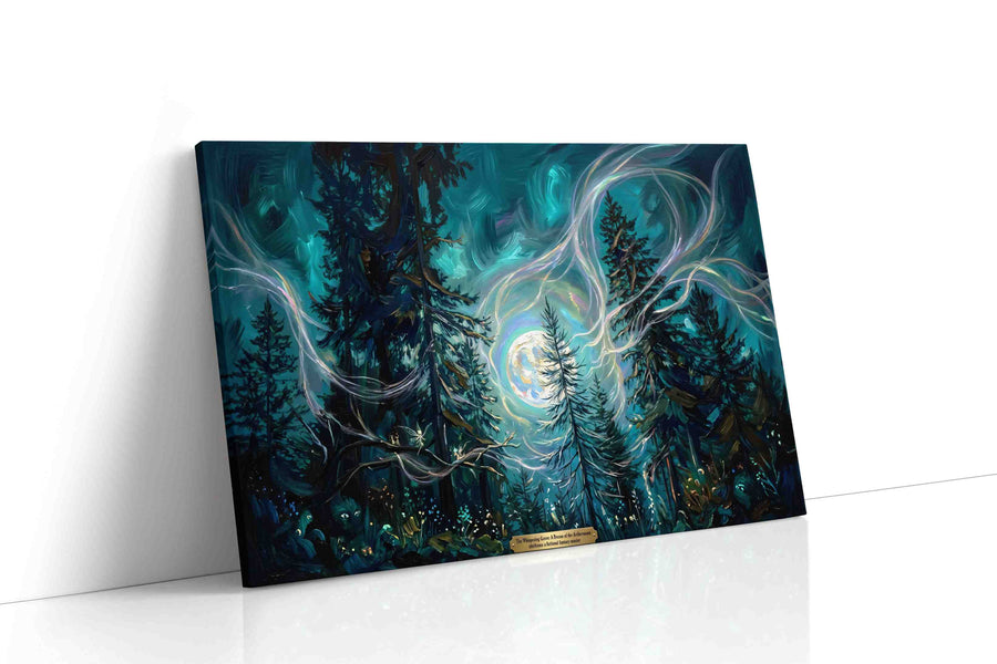 Enchanted Forest Glow fantasy canvas print gallery-wrapped landscape canvas studio shot