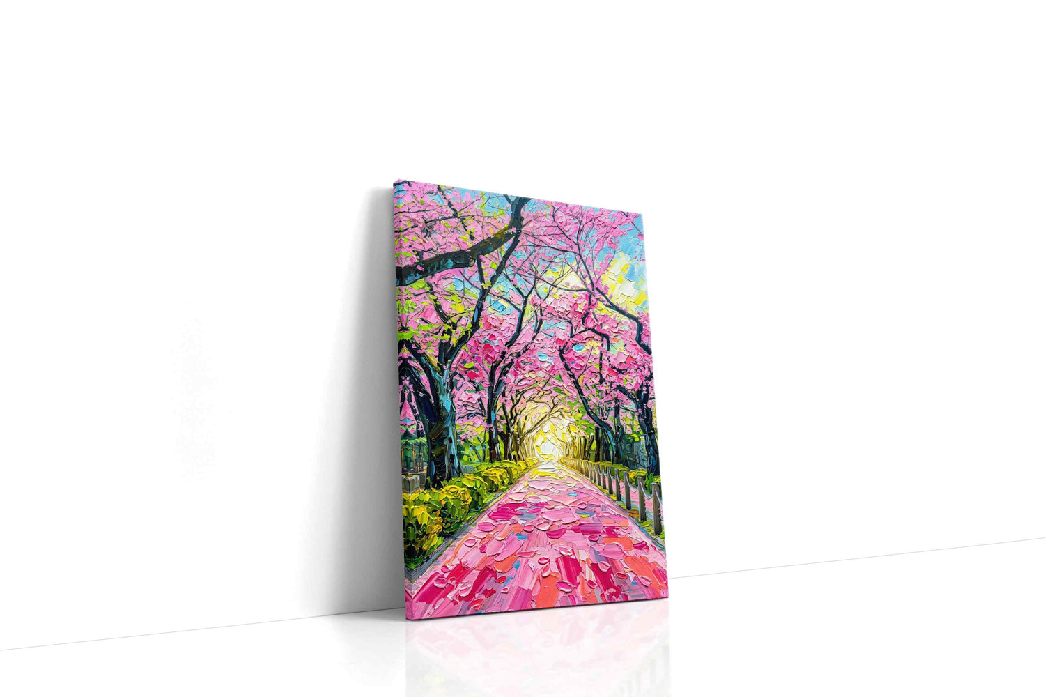 Pathway of Blooming Dreams spring canvas print, gallery-wrapped, ready to hang