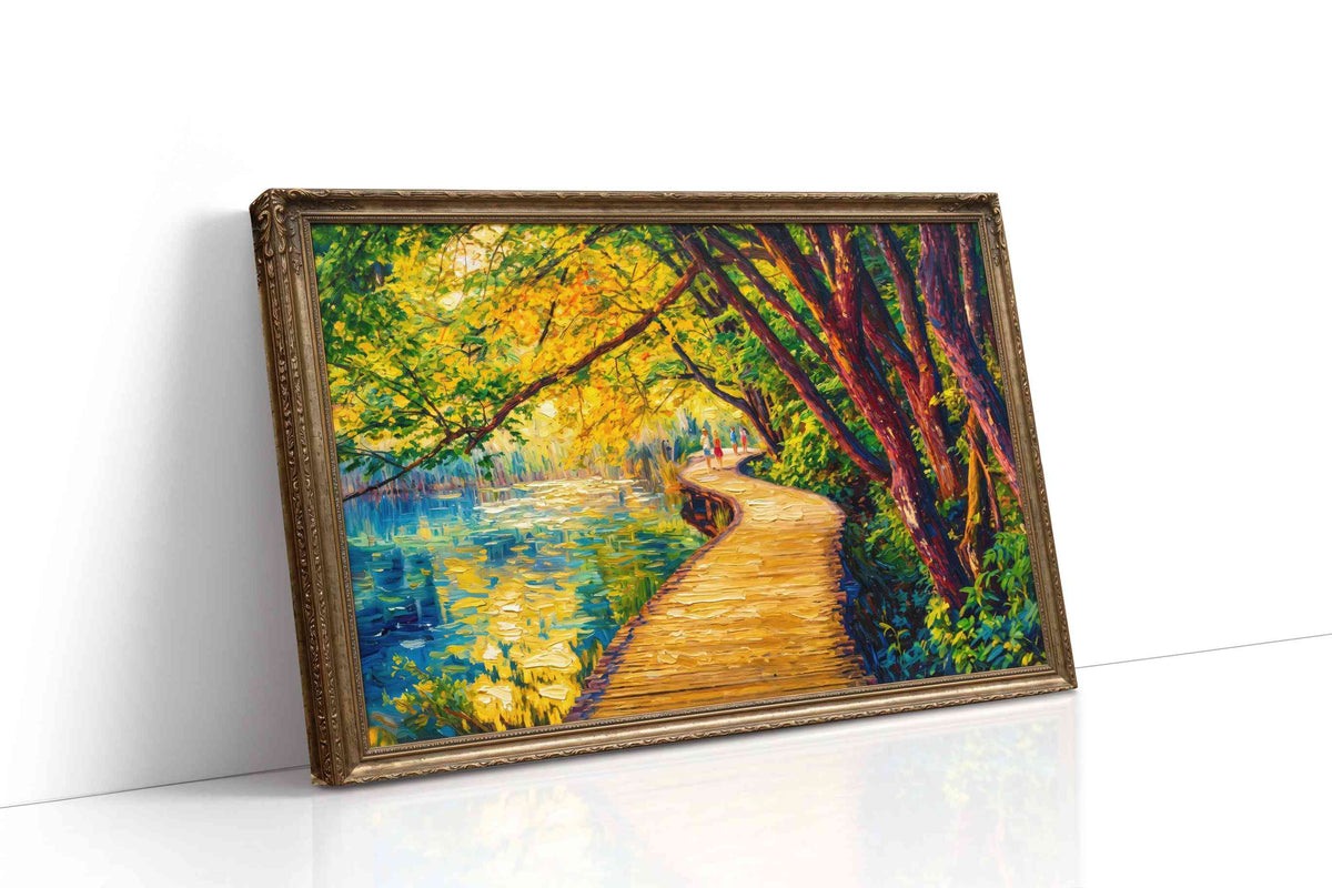 Pathway of Golden Dreams summer canvas print gallery-wrapped landscape canvas studio shot