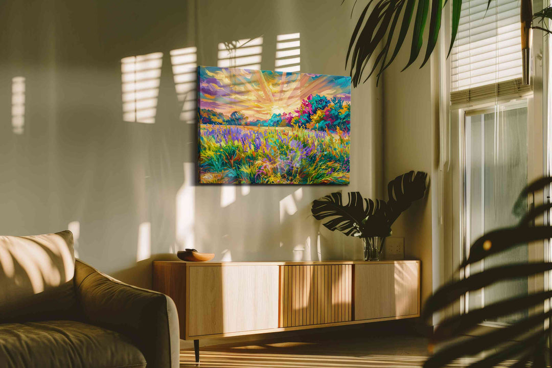 Radiant Meadow Symphony - Spring, Spring Wall Art, Seasonal Canvas Print, Fresh Decor