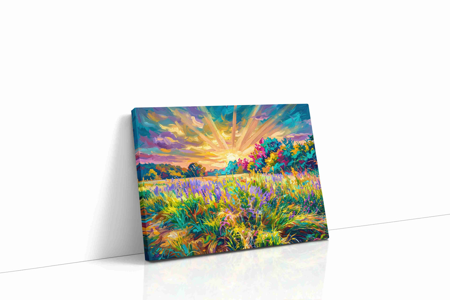 Radiant Meadow Symphony spring canvas print, gallery-wrapped, ready to hang