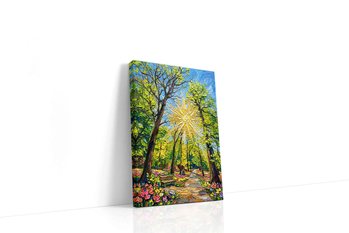Sunlit Symphony in Bloom spring canvas print gallery-wrapped portrait canvas studio shot