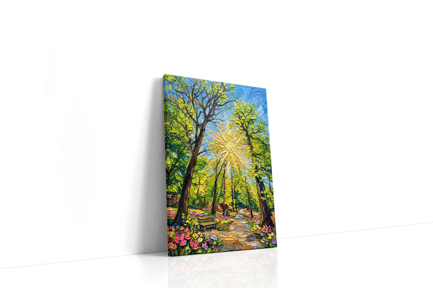 Sunlit Symphony in Bloom spring canvas print, gallery-wrapped, ready to hang