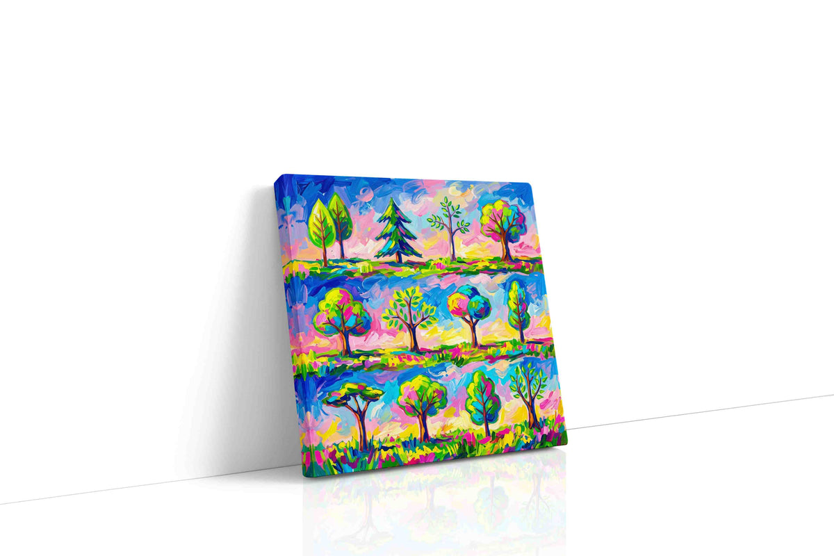 Symphony of Seasons spring canvas print gallery-wrapped square canvas studio shot