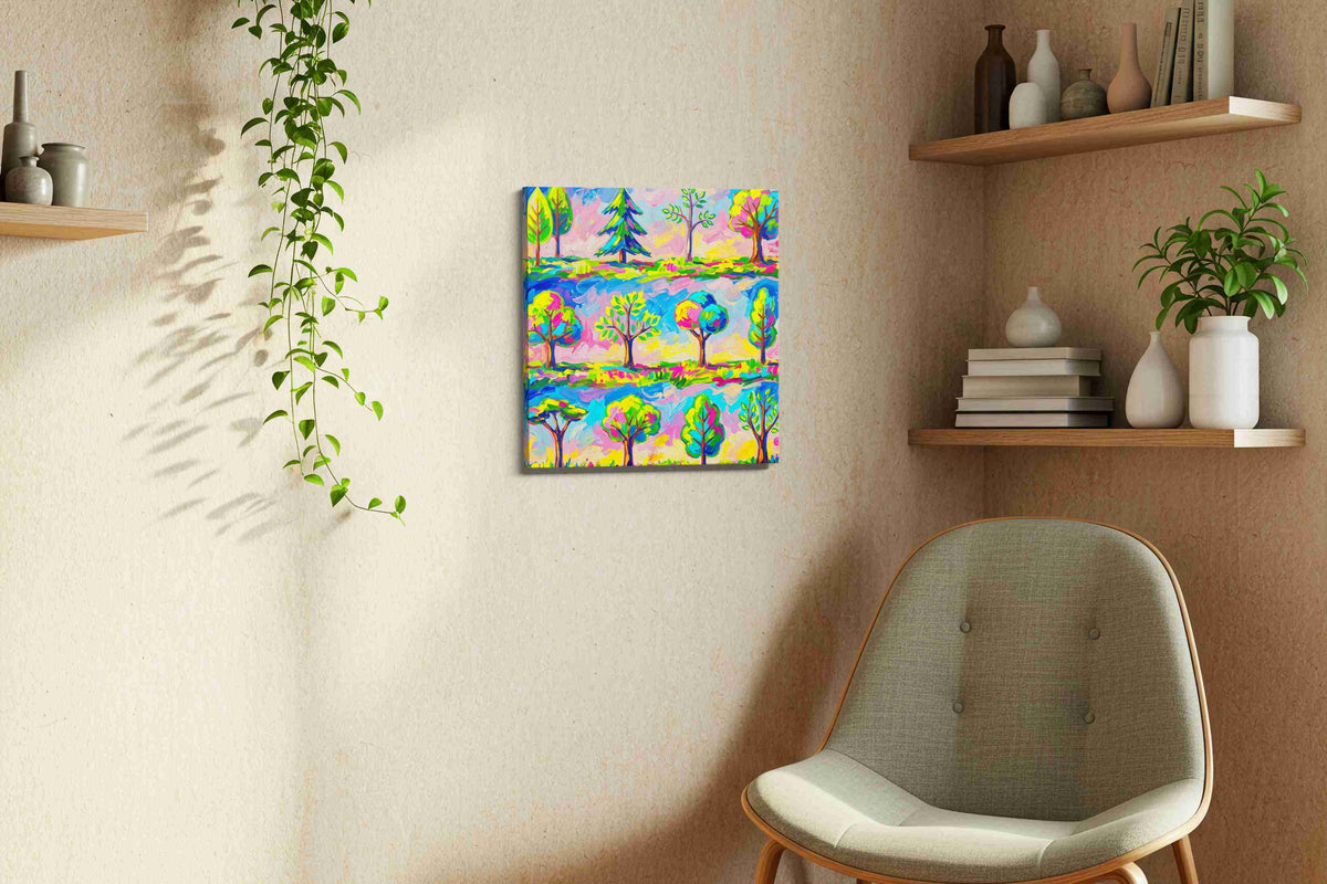 Symphony of Seasons spring canvas print in a living room scene